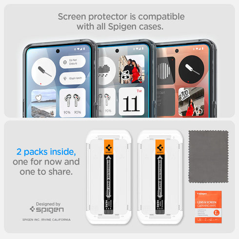 Spigen Nothing Phone (3) Screen Protector - Glas.tR EZ Fit (2 Pack)